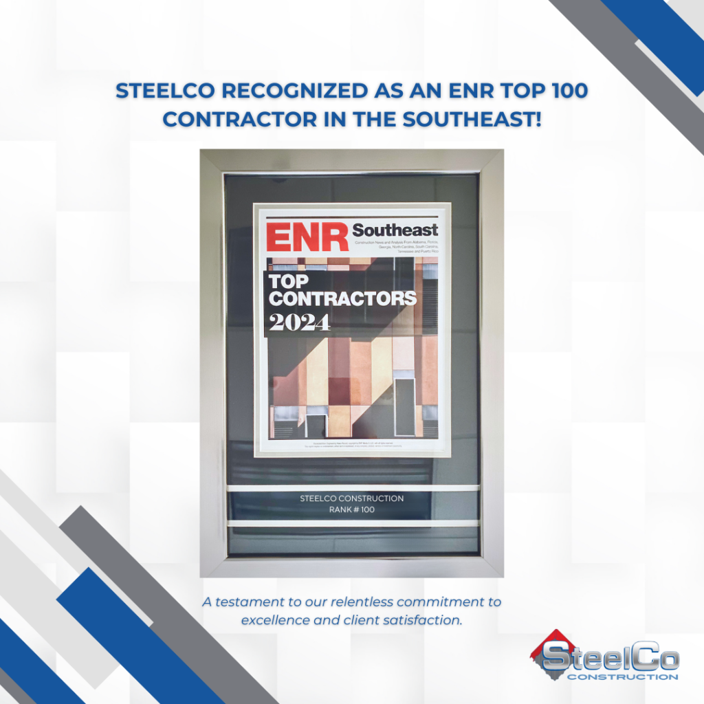 Award for SCB Construction Group recognized as one of ENR’s Top 100 Contractors in the Southeast.